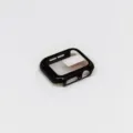 Black electroplated protective case with integrated glass screen protector for smart watch - 45mm Gen 7 / Cool Black