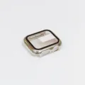 Plated bumper case with screen protector for smartwatch, shiny metallic finish, durable cover. - 45mm Gen 7 / Fashion Silver