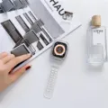 Transparent silicone strap and case for apple watch, clear glacier style sport band replacement. - Original Dial Only / Transparent Clear