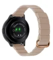Magnetische lederen band voor smartwatch, stijlvolle vervangende polsband met gesp. - 20mm / Khaki Gouden Gesp