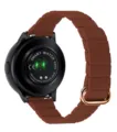 Vervangende magnetische band voor Samsung Galaxy horloge, bruine sport loop band met gesp. - 20mm / Zadelbruin met gouden gesp
