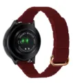 Donkerrode magnetische siliconen smartwatch horlogeband vervangingsband met roségouden gesp - 20mm / Wijnrood Gouden Gesp