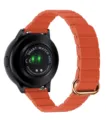 Vervangende magnetische siliconen horlogeband met metalen gesp voor slimme horloges. - 20mm / Oranje Gouden Gesp