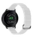 Vervangende magnetische siliconen horlogeband voor Samsung Galaxy smartwatch, wit. - 20mm / Wit Zilveren Gesp