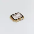 Gold electroplated smartwatch protective case with tempered glass screen protector variant. - 45mm Gen 7 / Elegant Gold