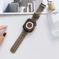 Silicone watch band and case for Apple Watch, translucent dark gray, sporty glacier style. - Original Dial Only / Transparent Black