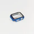 Blue Electroplated Protective Case with Tempered Glass Screen Protector for Watch - Diamond Blue
