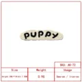 Cute puppy embroidered patch apparel accessory DIY iron on clothing badge decoration - Puppy Lettering (AK-72)