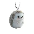 Lindo collar con colgante de erizo y cadena de bolas, regalo de joyería de animales para mujeres. - Patrón de Erizo / Paquete de 8cm