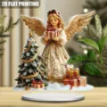 Christmas acrylic flat angel decoration desktop ornament festive holiday home decor ornament - Christmas Angel Style (4)