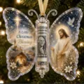 Weihnachten Bargeld Geschenk Schmetterling Acryl Ornament Feiertag Geldhalter Weihnachtsbaum - 3D Stil 10*10*0.4 / Weihnachtssegen Schmetterling Stil (5)