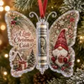 Weihnachts Acryl Schmetterling Geldschein Halter Ornament Geschenk Deko Weihnachtsbaumschmuck - 3D Stil 10*10*0.4 / Weihnachtsszene Schmetterling Stil (9)