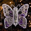 Acryl Halloween Schmetterling Bargeld Geschenk Ornament Hängende Dekoration mit Skelett und Kürbis - 3D Stil 10*10*0.4 / Halloween Skelett Schmetterling Stil (14)