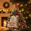 Weihnachtsbaum Acryl Geldgeschenk Ornament Halter festliche Hänge Dekorationen - 3D Stil 10*10*0.4 / Weihnachtsbaum Form Stil (21)