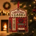 Weihnachts-Bargeld-Spender Acryl Hängeornament festliche Weihnachtsbaum Dekoration - 3D Stil 10*10*0.4 / Weihnachts-Geldautomat Stil (24)