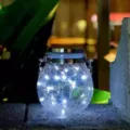 Linterna solar de vidrio agrietado luz de jardin exterior paisaje colgante LED decorativa - 30 LED / Blanco Frío