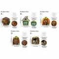 Porte miniature de jardin de fées décoration en résine tableau des tailles détails - Ensemble de 5 Pièces SCM2855