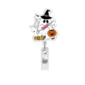 Halloween cute ghost badge reel acrylic retractable nurse ID card holder badge clip - Spider Web Syringe Ghost