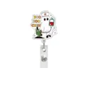 Halloween Ghost Nurse Badge Reel Acrylic Retractable ID Card Holder Cute Medical Style Variant - IV Bag Ghost