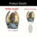 Ornamento angelo in acrilico piatto 2D con luce LED calda, perfetta luce notturna. - Angelo di Natale A2