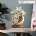 Ornamento da scrivania stampa piatta 2D di fiore di giglio in acrilico regalo casa - Regalo per la Festa della Mamma Giglio