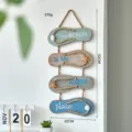 Plaque murale tongs en bois style vintage méditerranéen décoration de maison plage 52cm - Nouvelles Pantoufles à Quatre Cordes
