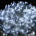 Catena di luci LED bianca luminosa, ideale per decorazioni natalizie e atmosfera da esterno. - 10M 100 Lampadine Ingegneria / Bianco