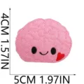 Cute pink brain embroidered patch cartoon DIY iron-on clothing badge applique accessories - Cartoon Brain Style (X25YW-095-08)