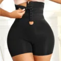 High waist tummy control shapewear shorts for women body shaper with hooks and cincher. - S / Black