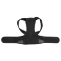 Black posture corrector back brace for men and women breathable shoulder straightener - S / Black