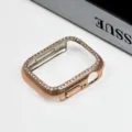 Roségold einreihiger Strass Case für Apple Watch glänzende Kristall Schutzhülle - 49 mm / Roségold