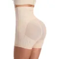 Pantaloncino modellante vita alta da donna, corsetto contenitivo pancia e push-up glutei. - Taglia S / Pantaloni e gonne / Colore pelle
