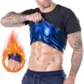 Chaleco de Sudoracion Sauna Hombre Mujer Manga Corta Fitness Deporte Body Shaper - S / Tops / Estilo Hombre Negro