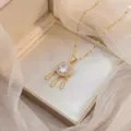 Goldene Traumfaenger Halskette mit Zirkonia Anhaenger, elegante Schluesselbeinkette. - Gold Traumfänger Stil (X1217)