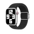 Nylon πλεκτό λουράκι loop συμβατό με Apple Watch, μαύρο αναπνεύσιμο αθλητικό λουράκι. - (1/2/3η Γεν 42mm)/44/45/46/49mm Universal / Μαύρο