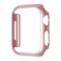 Rose gold protective case detail view for smartwatch, PC hollow bumper frame, precise cutouts. - 38mm / Rose Gold