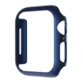 Close-up view of the matte blue protective PC bumper case featuring precise cutouts for buttons. - 38mm / Original Blue