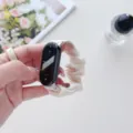 Chiffon scrunchie watch band replacement for smart fitness tracker, soft fabric strap chic accessory. - Xiaomi Smart Band 8 / Starlight