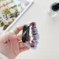 Ersatz Stoff Scrunchie Uhrenarmband fuer Smartband, weiches graues elegantes Armband - Xiaomi Smart Band 8 / Lavendelgrau