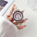 Resin heart-shaped link watch strap compatible with Samsung Galaxy Watch, stylish summer accessory. - Compatible with Samsung Watch 4/4 Classic / Orange Blue Iridescent