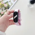 Rosa Chiffon Scrunchie Uhrenarmband fur Xiaomi Band 8 weicher Stoff Ersatzarmband - Xiaomi Smart Band 8 / Rosenrosa