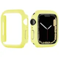 Yellow PC protective case for Apple Watch, half-pack hollow spray frame accessory. - 38mm / Yellow
