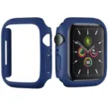 Dark blue PC protective case for Apple Watch, half-coverage slim frame with precise cutouts. - 38mm / Midnight Blue