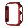 Red PC protective case for Apple Watch, hollow half-wrap oil-sprayed bezel accessory. - 38mm / Cola Red