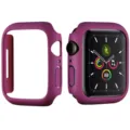 Purple PC protective case for Apple Watch, half-coverage snap-on bumper shell variant. - 38mm / Burgundy