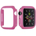 Pink PC protective bumper case for Apple Watch, half-coverage slim design with precise cutouts. - 38mm / Rose Red