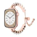 Cinturino per orologio in metallo e perle oro rosa compatibile con Apple Watch elegante. - 38mm/40mm/41mm / Oro Rosa