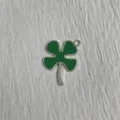 Green four-leaf clover metal pendant charm, smooth enamel finish for DIY keychain accessories. - Large Clover Style / 1 Piece (4.8x4.0cm) / Green