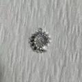 Pendentif breloque coquillage ammonite argenté pour fabrication bijoux DIY détail. - 2.4x1.9cm