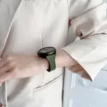 Green crazy horse leather watch strap 22mm compatible with smartwatches, premium replacement band. - GT2/2E Watch (46mm Dial)-22mm / Army Green (Crazy Horse Pattern)